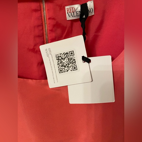 Red Valentino Dress Women Pink Taffeta Ruffle Hem - Picture 6 of 15